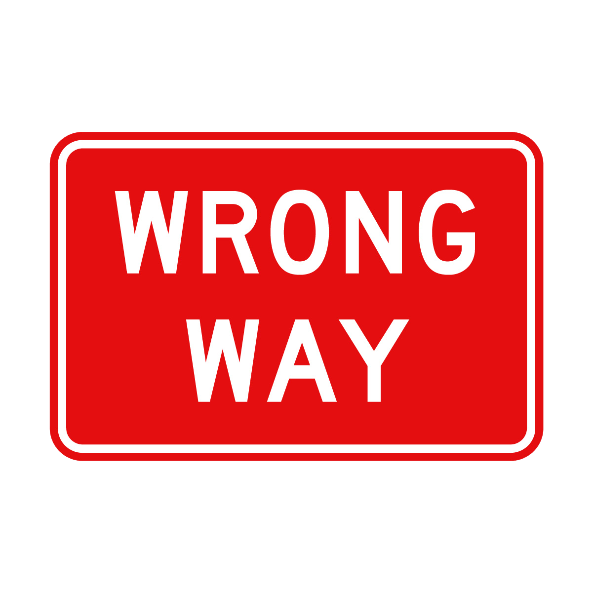 Warning: Wrong Way Sign