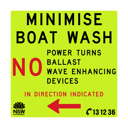 Minimise Boat Wash No Power Turns etc