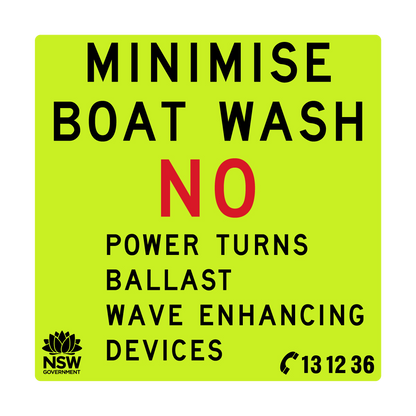 Minimise Boat Wash No Power Turns etc