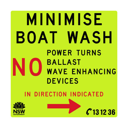 Minimise Boat Wash No Power Turns etc