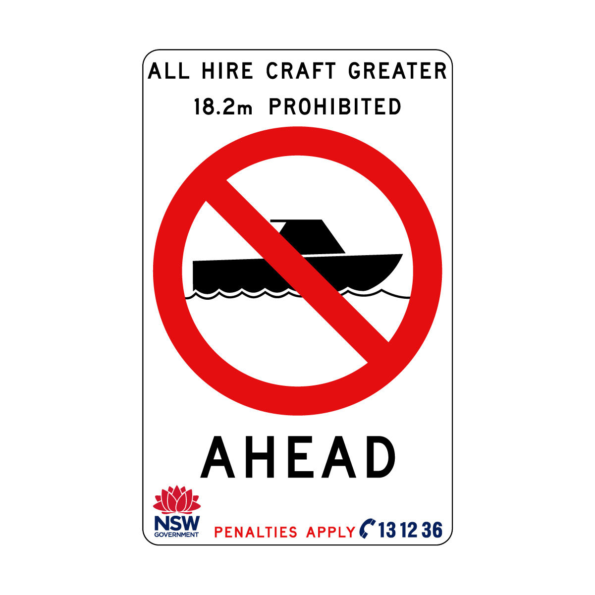 All Hire Craft Greater 18.2m Prohibited