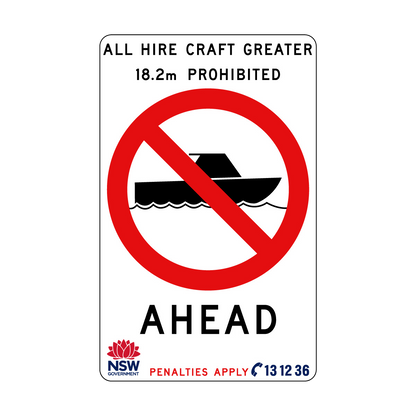 All Hire Craft Greater 18.2m Prohibited