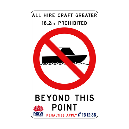 All Hire Craft Greater 18.2m Prohibited