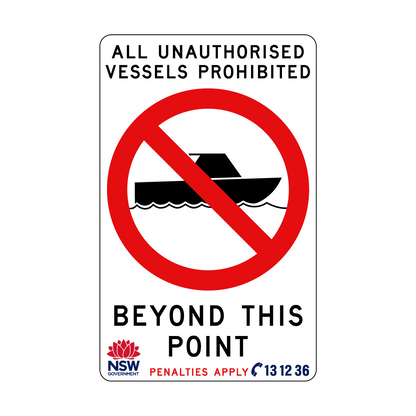 All Unauthorised Vessels Prohibited