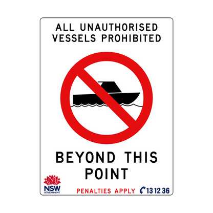 All Unauthorised Vessels Prohibited