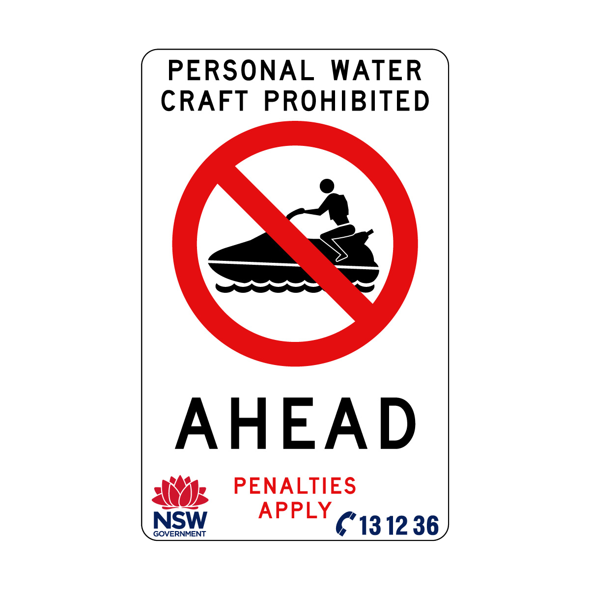 Personal Water Craft Prohibited