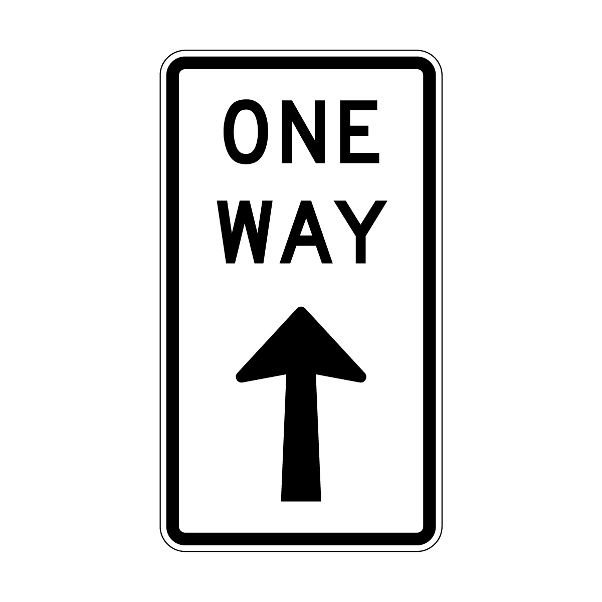 One Way Ahead Arrow Sign