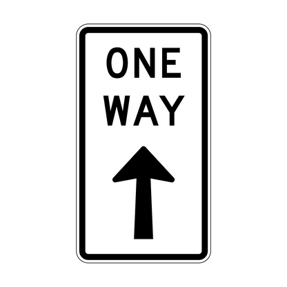 One Way Ahead Arrow Sign