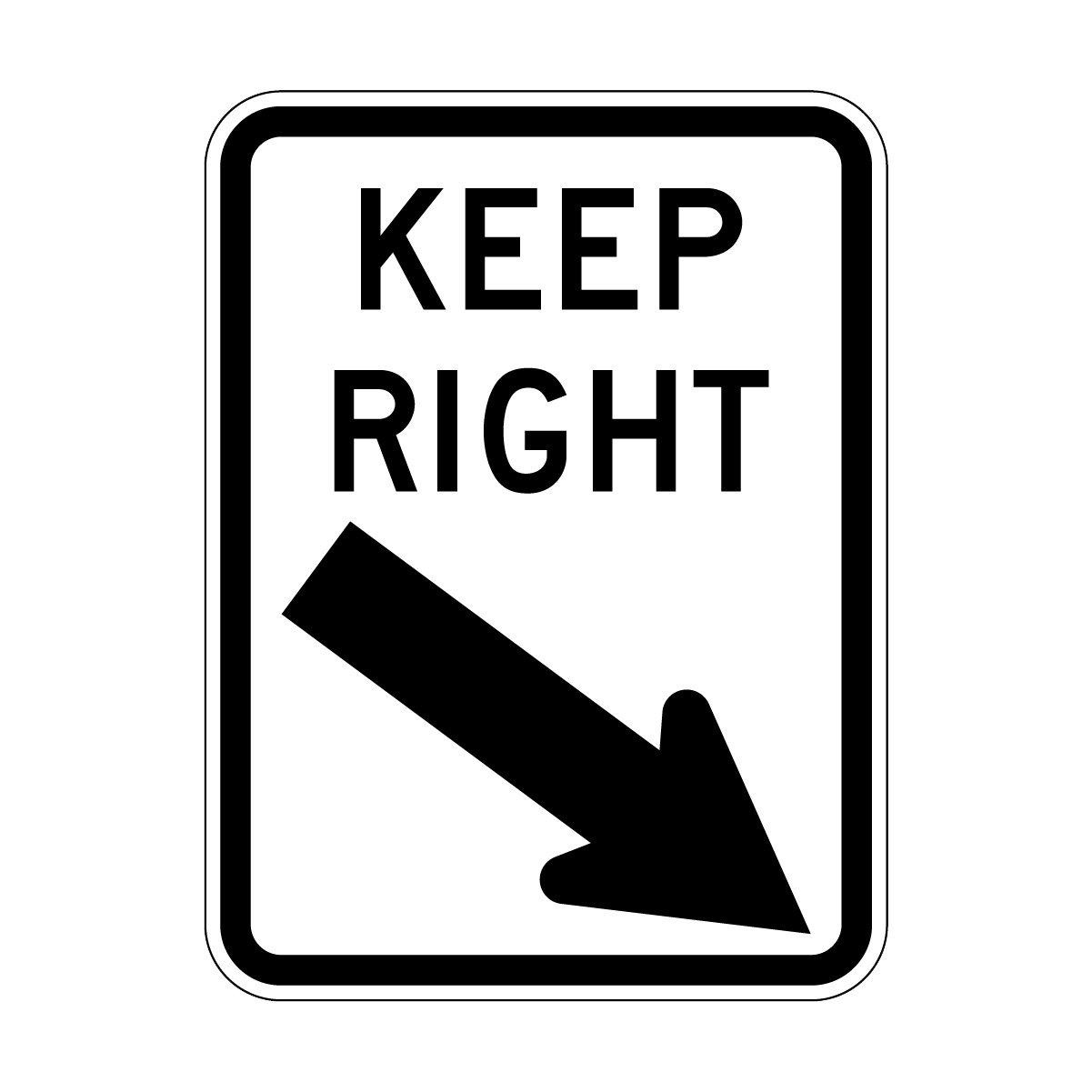 Keep Right Sign