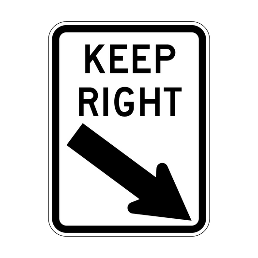 Keep Right Sign