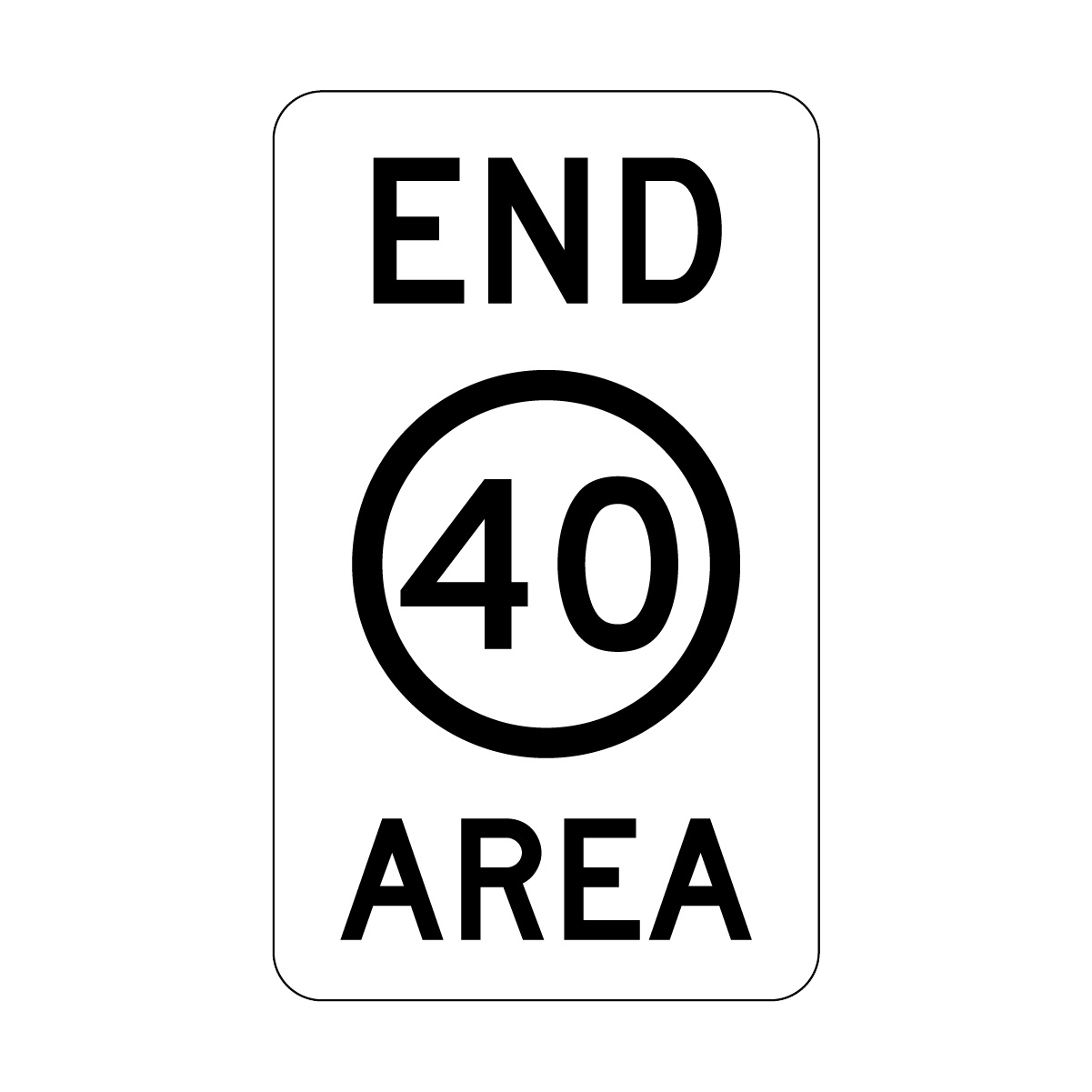 End 40 Area Sign