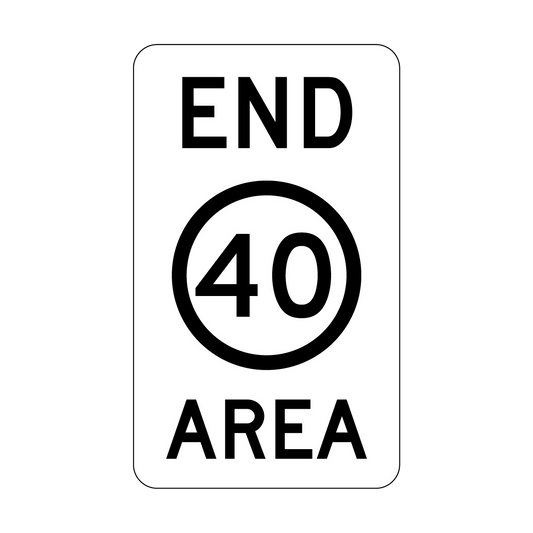 End 40 Area Sign