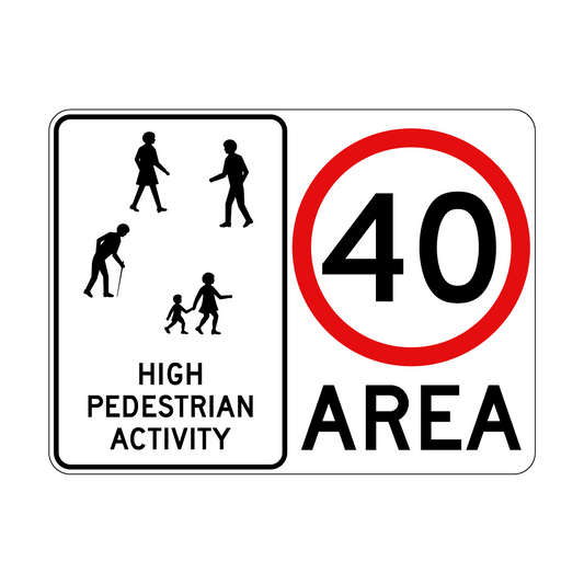 High Pedestrian Activity Sign