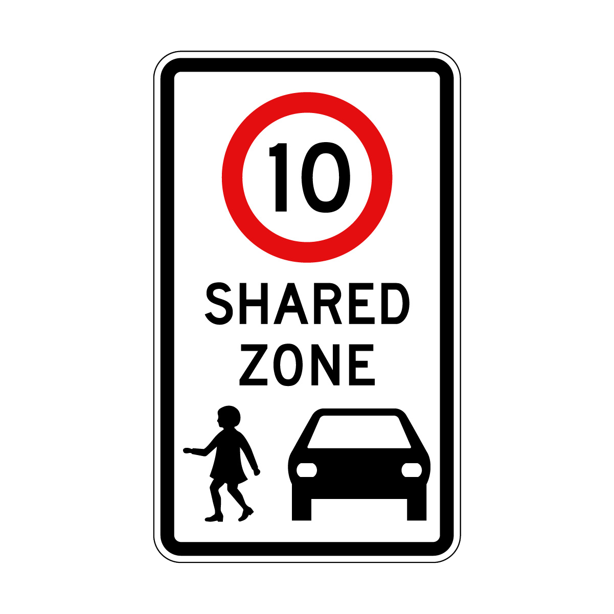 10km Shared Zone Sign