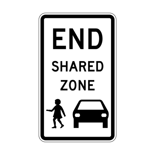 End Shared Zone Sign