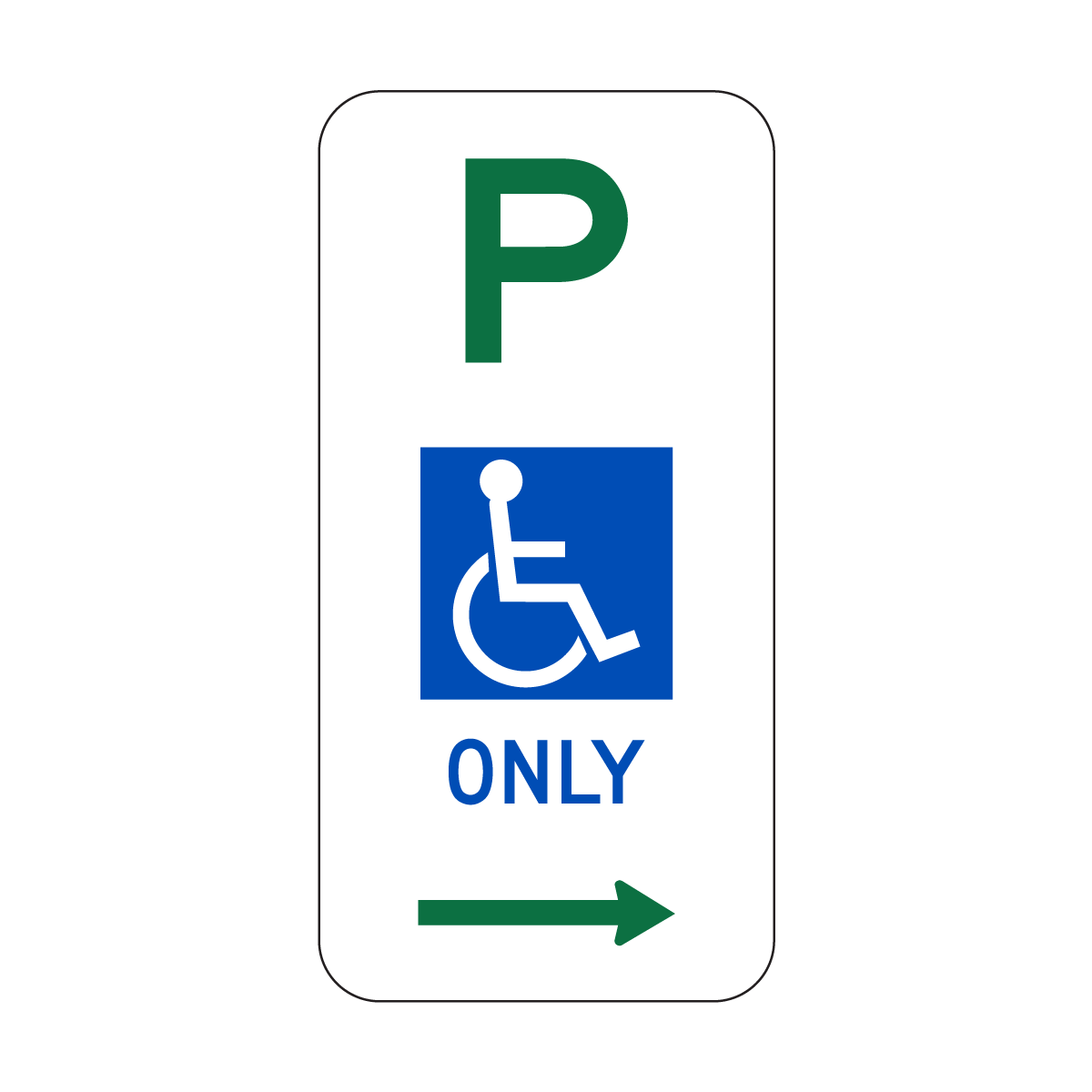 Disabled Parking Only Right