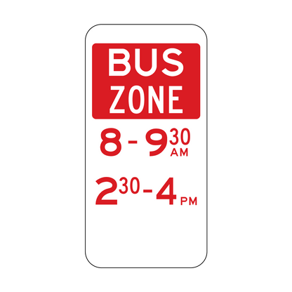 Bus Zone Sign