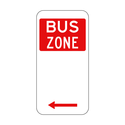 Bus Zone Sign Left