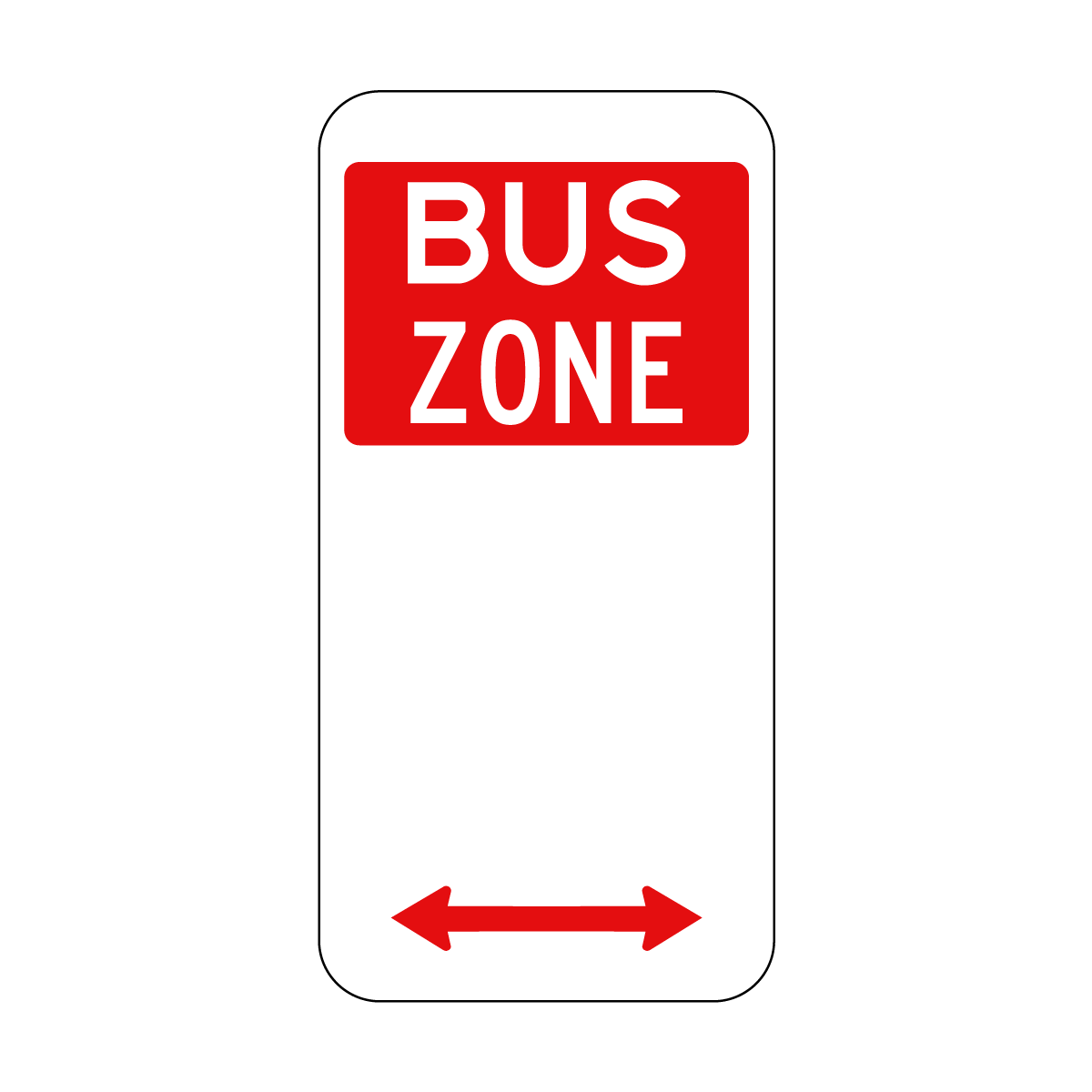 Bus Zone Sign L&R