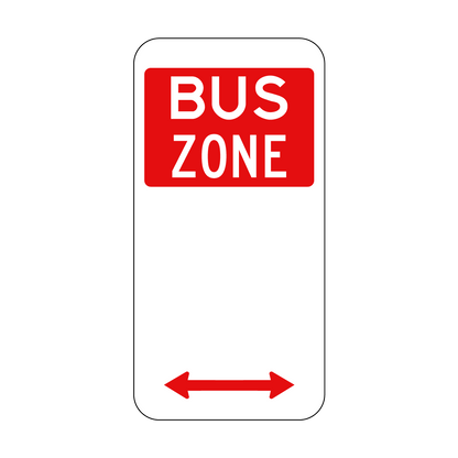 Bus Zone Sign L&R