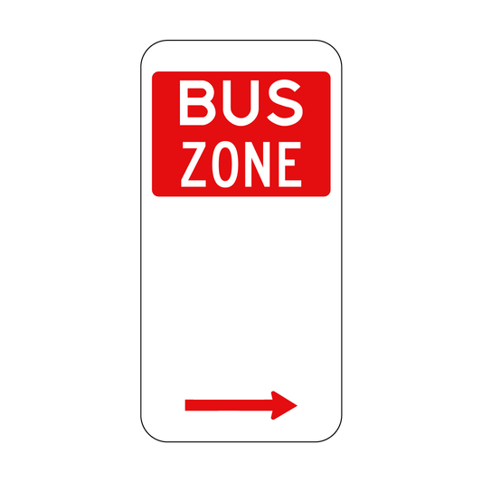 Bus Zone Sign Right