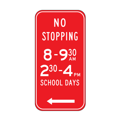 No Stopping Sign Left