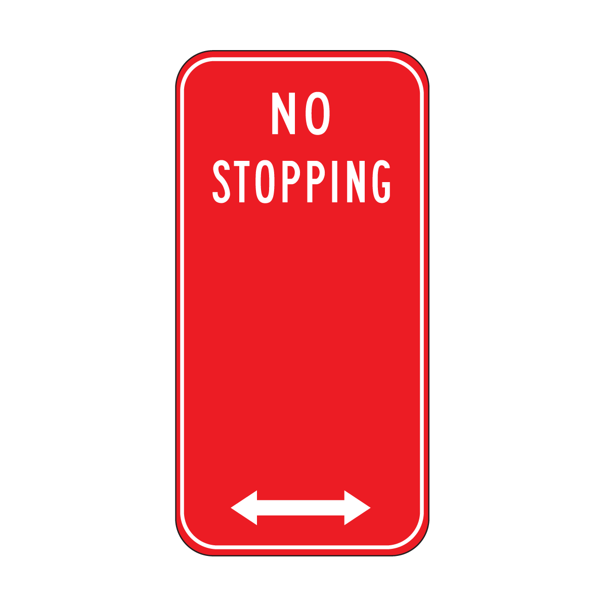 No Stopping Sign L&R