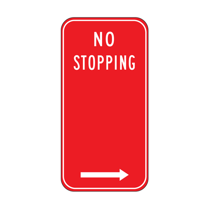 No Stopping Sign Right