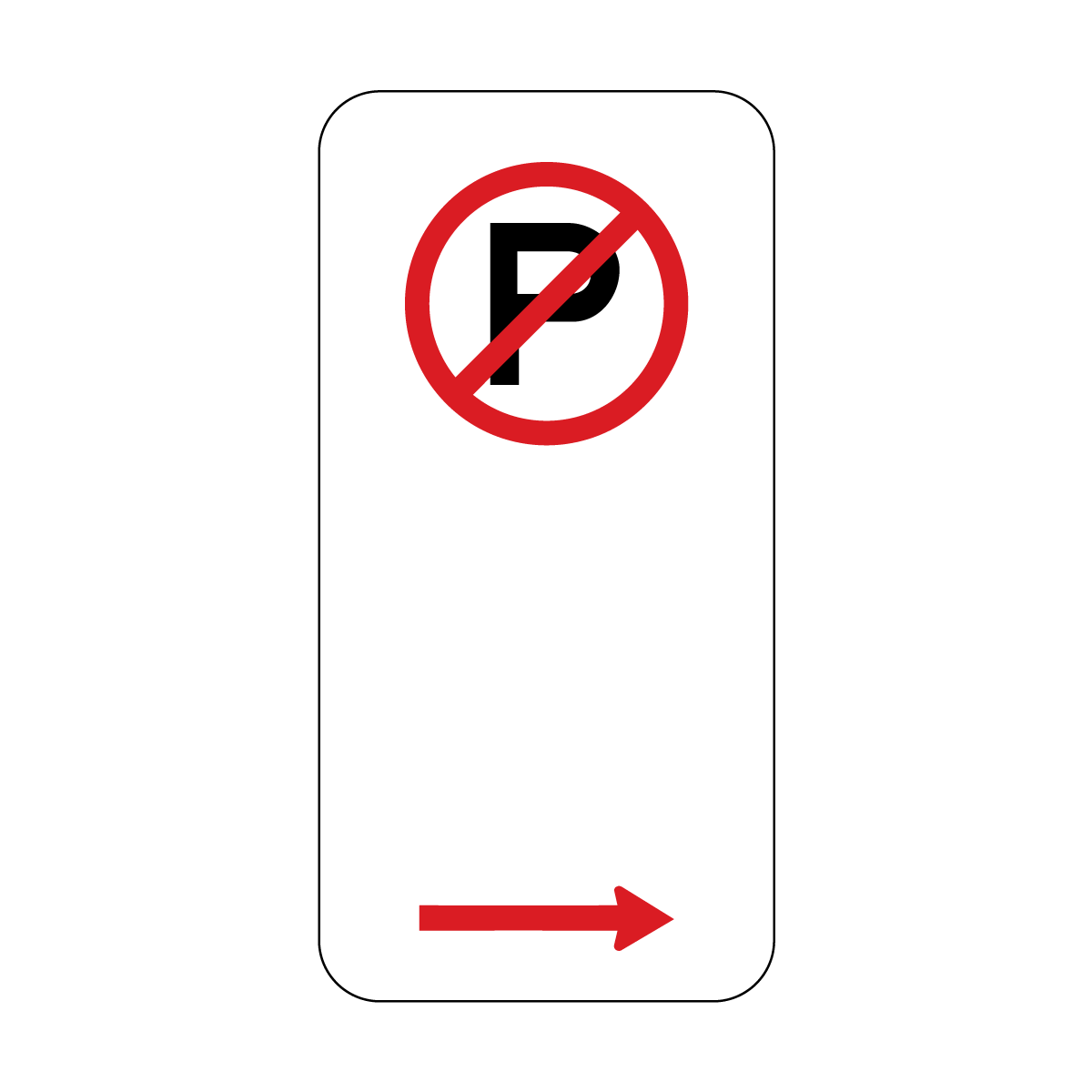 No Parking Sign Right