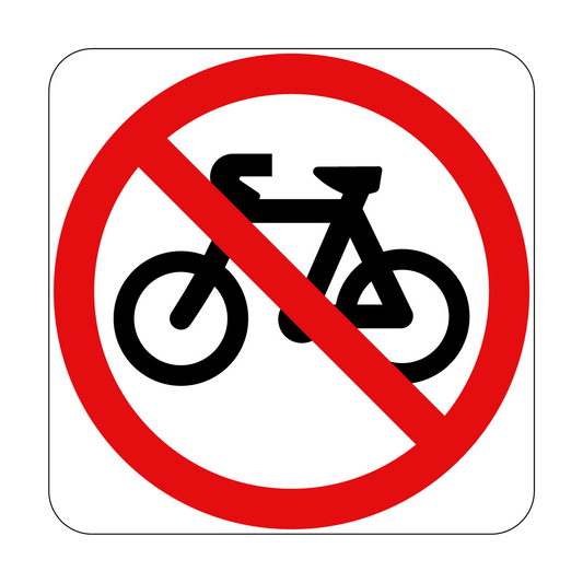 Bicycles Prohibited Sign