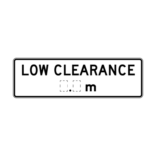 Low Clearance ..m Sign