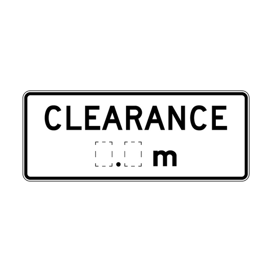 Clearance ..m Sign