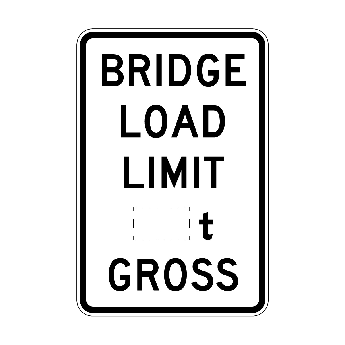 Bridge Load Limit Sign