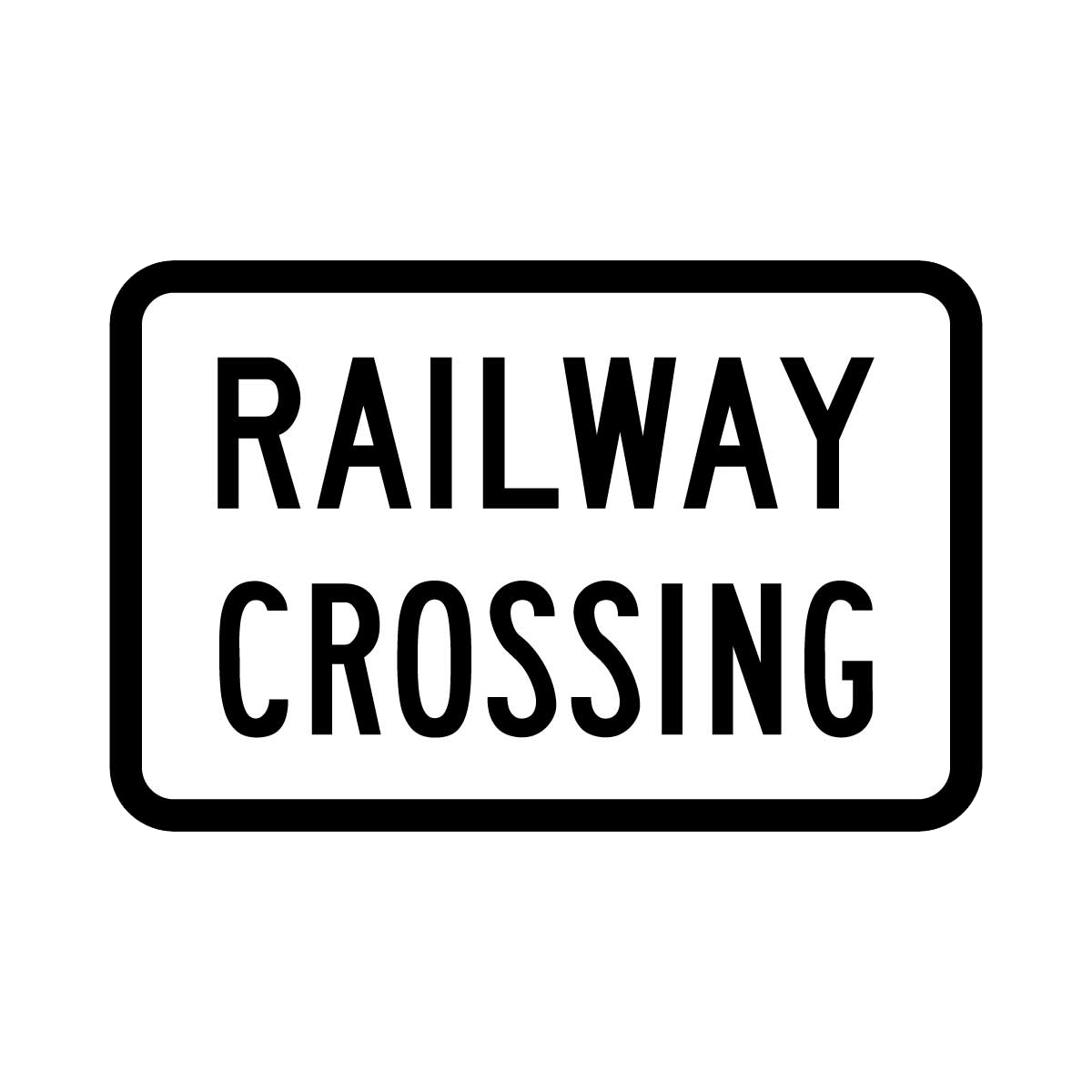 Railway Crossing Sign