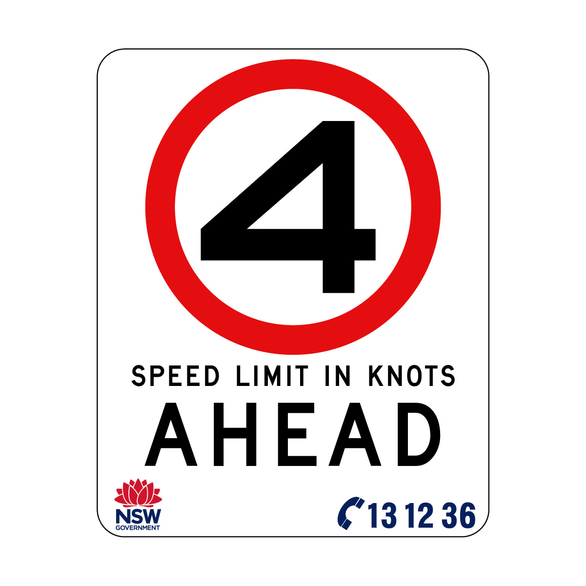 Speed Limit In Knots 570mm x 710mm