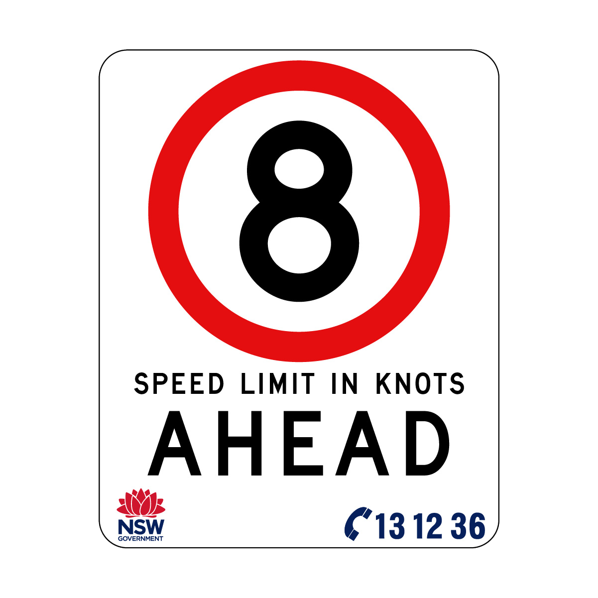 Speed Limit In Knots 570mm x 710mm