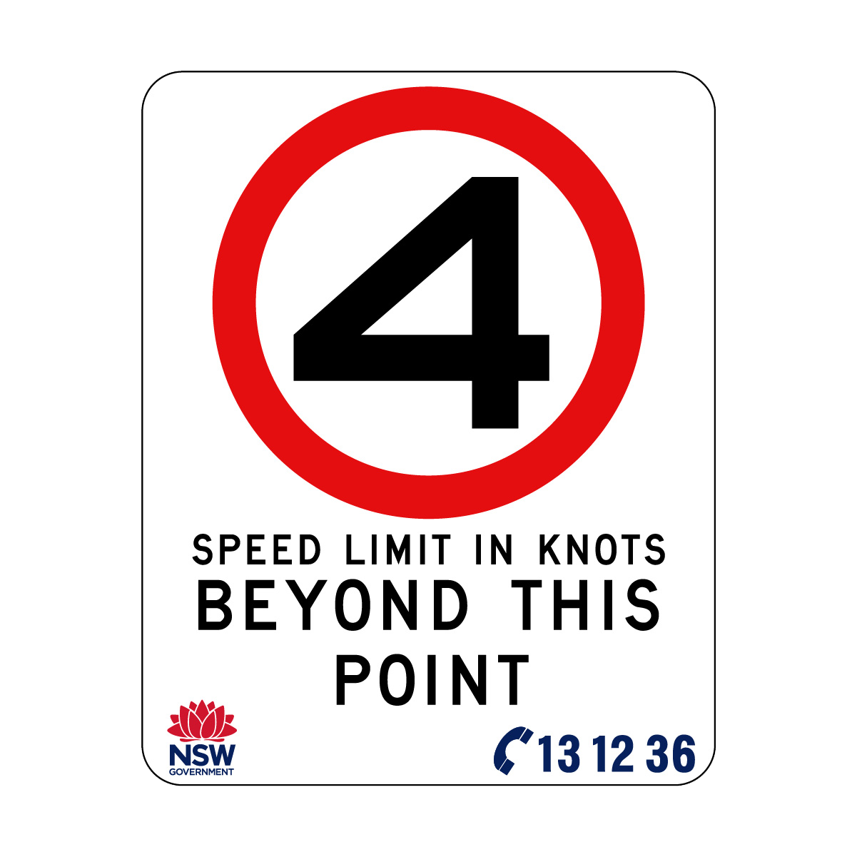 Speed Limit In Knots 570mm x 710mm