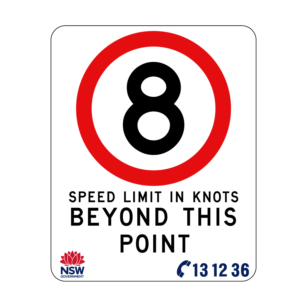 Speed Limit In Knots 570mm x 710mm