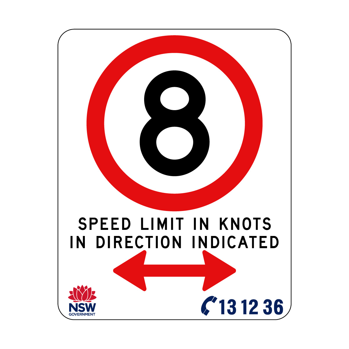 Speed Limit In Knots 570mm x 710mm