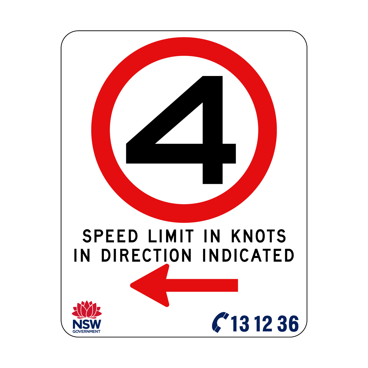 Speed Limit In Knots 570mm x 710mm