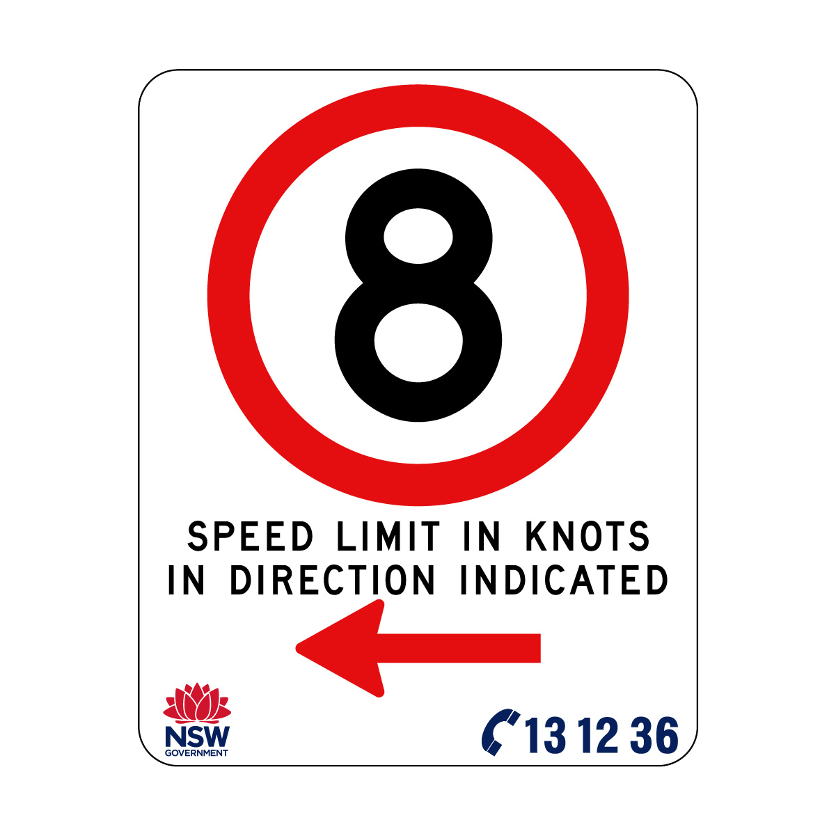 Speed Limit In Knots 570mm x 710mm