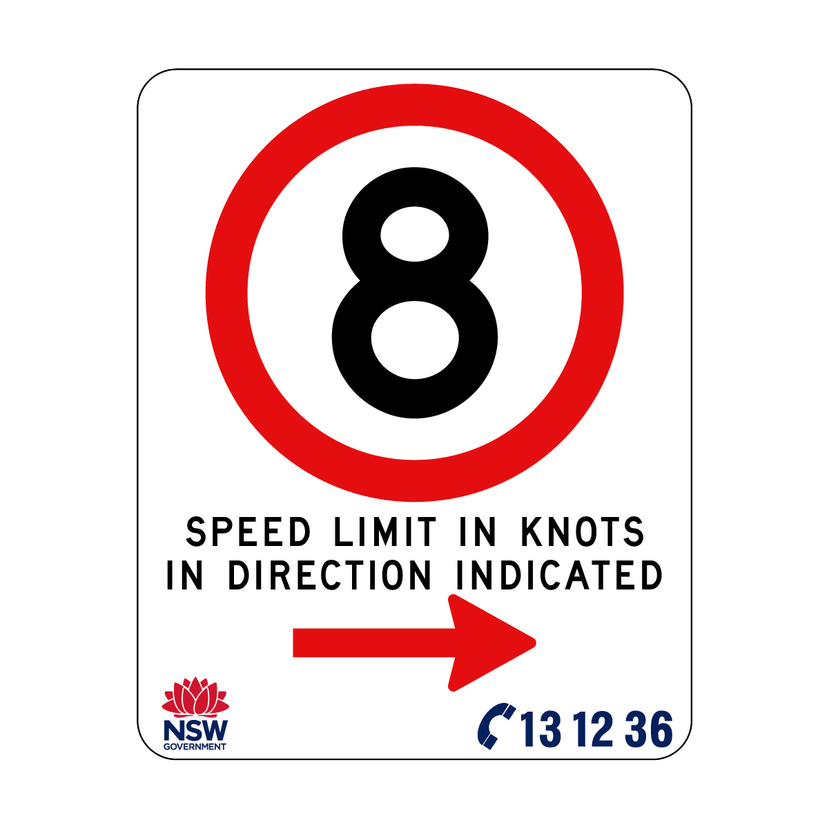 Speed Limit In Knots 570mm x 710mm