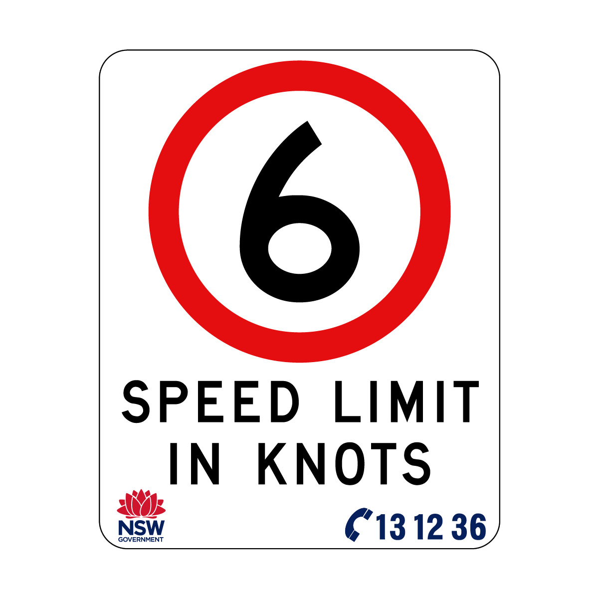 Speed Limit In Knots 570mm x 710mm