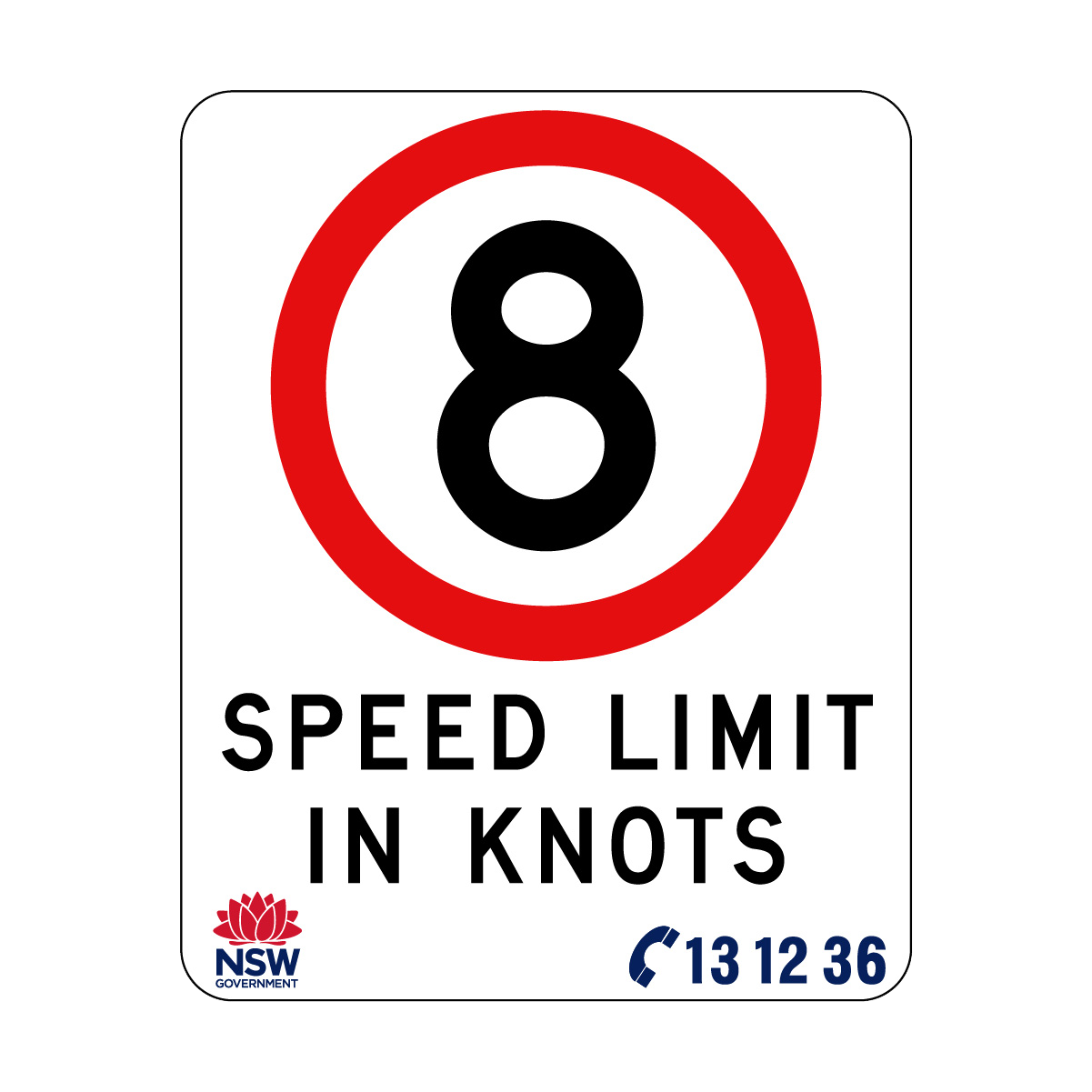 Speed Limit In Knots 570mm x 710mm