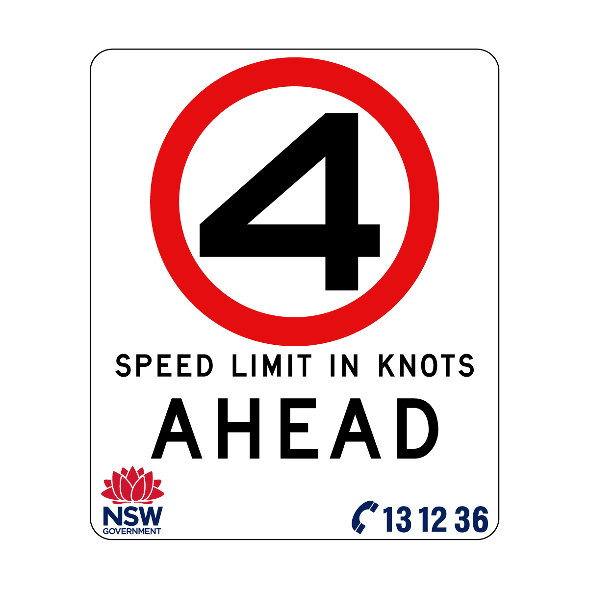 Speed Limit in Knots 750mm x 900mm