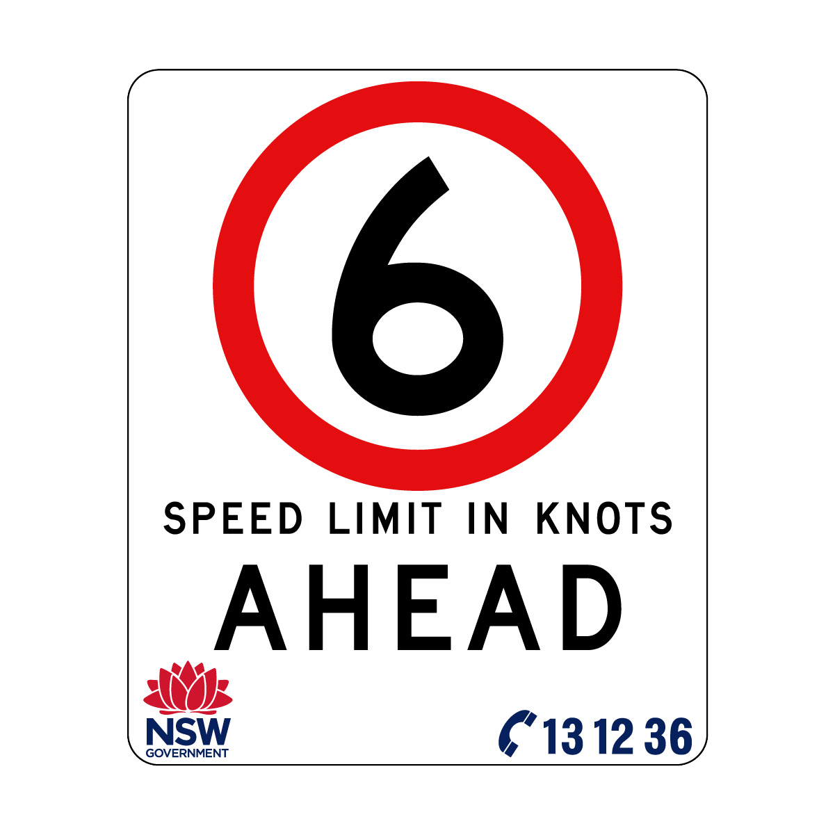 Speed Limit in Knots 750mm x 900mm