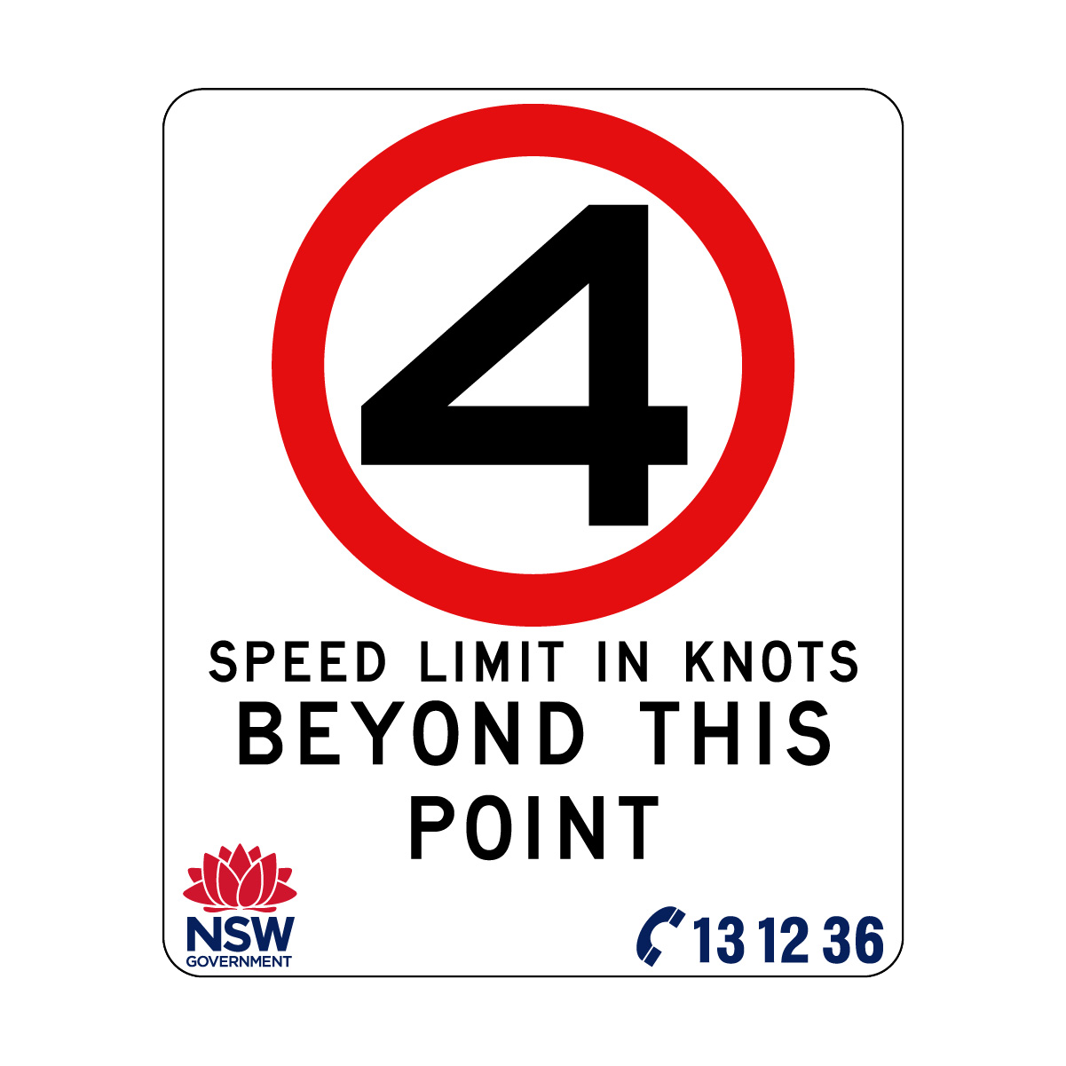 Speed Limit in Knots 750mm x 900mm