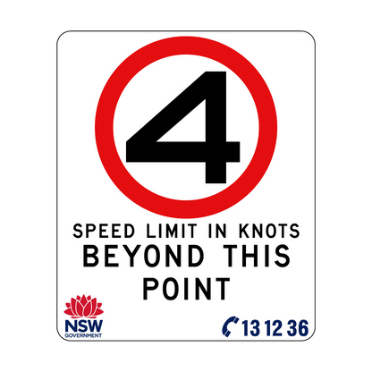 Speed Limit in Knots 750mm x 900mm