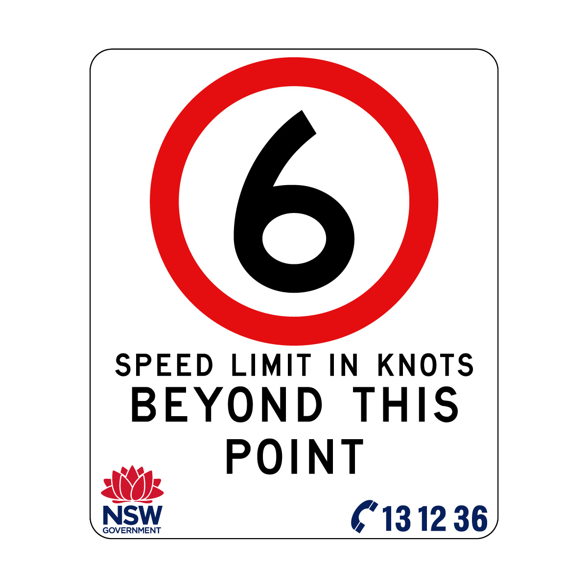 Speed Limit in Knots 750mm x 900mm