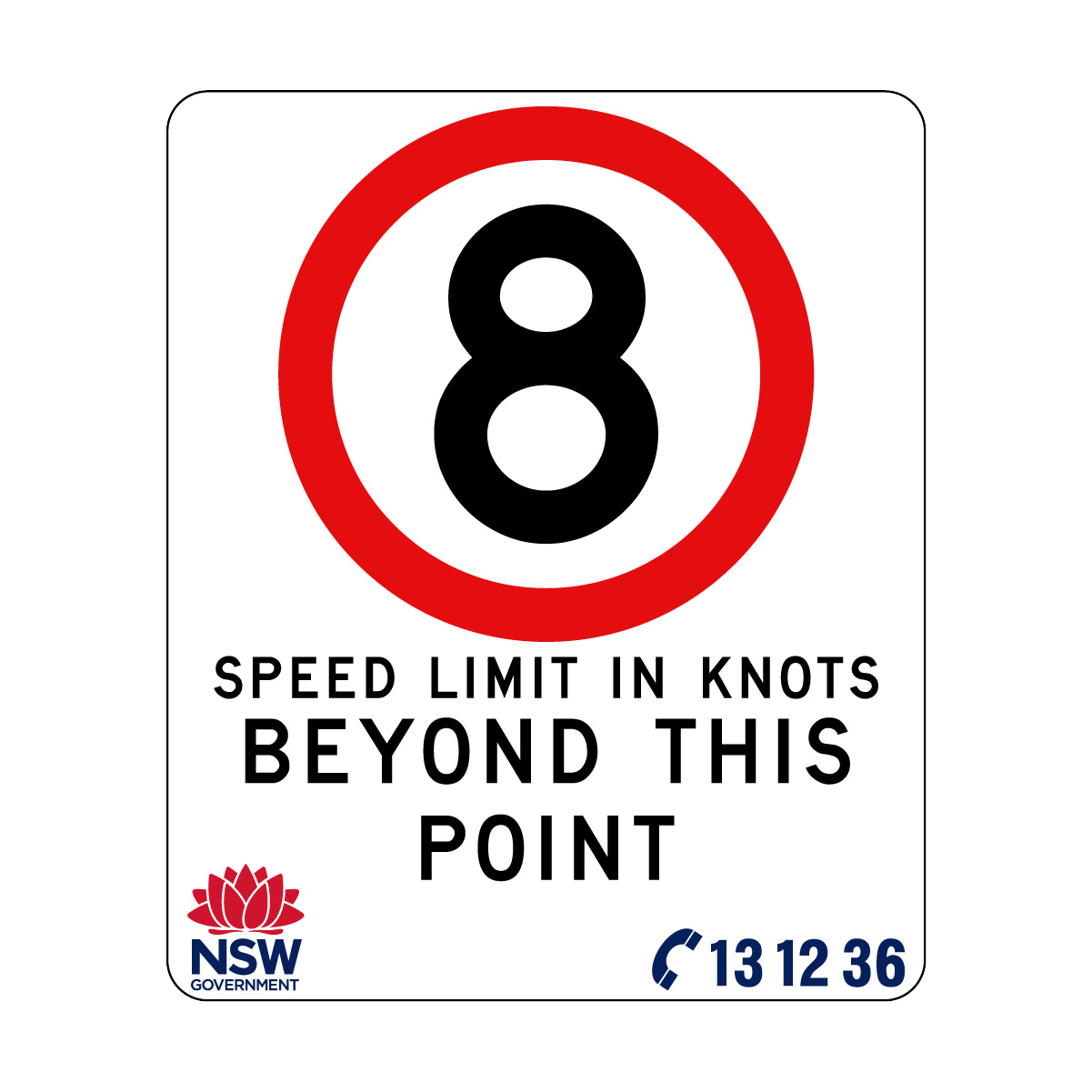 Speed Limit in Knots 750mm x 900mm